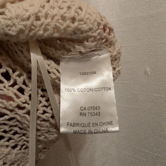 Rachel Zoe Cream Crochet Knit Top - Picture 8 of 11